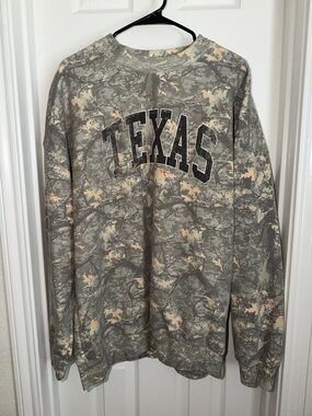 Oversized State of Mine Texas Camo Crewneck Sweatshirt